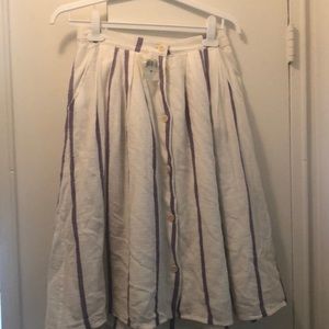 White and purple skirt